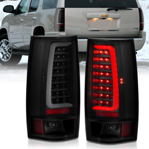 ANZO 2007-2014 Chevy Tahoe LED Taillight Plank Style Black w Smoke Lens Fashion