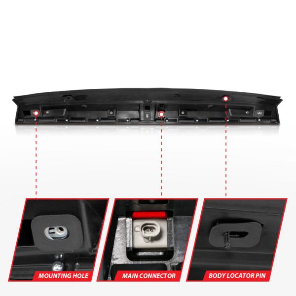 ANZO 2007-2014 Chevrolet Suburban 1500 LED 3rd Brake Light Black Housing Smoke Lens w  Spoiler 1pc Hot on Sale - Image 4