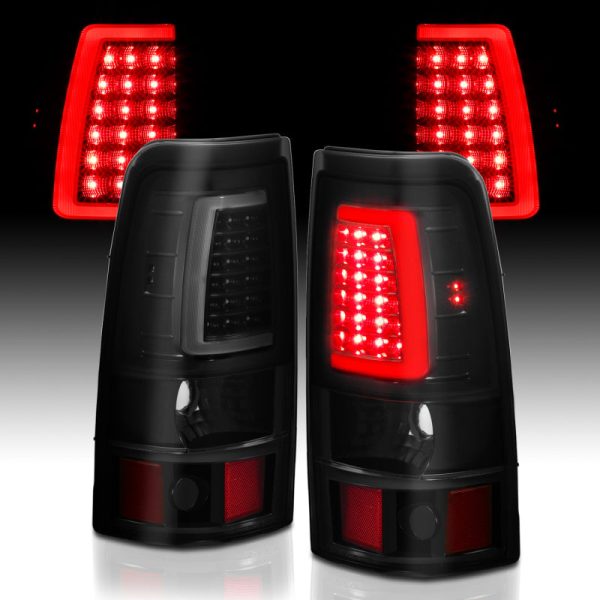 ANZO 1999-2002 Chevy Silverado 1500 LED Taillights Plank Style Black w Smoke Lens Fashion - Image 3